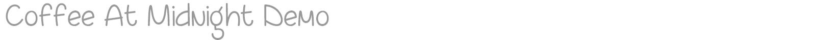 Coffee At Midnight Demo font preview